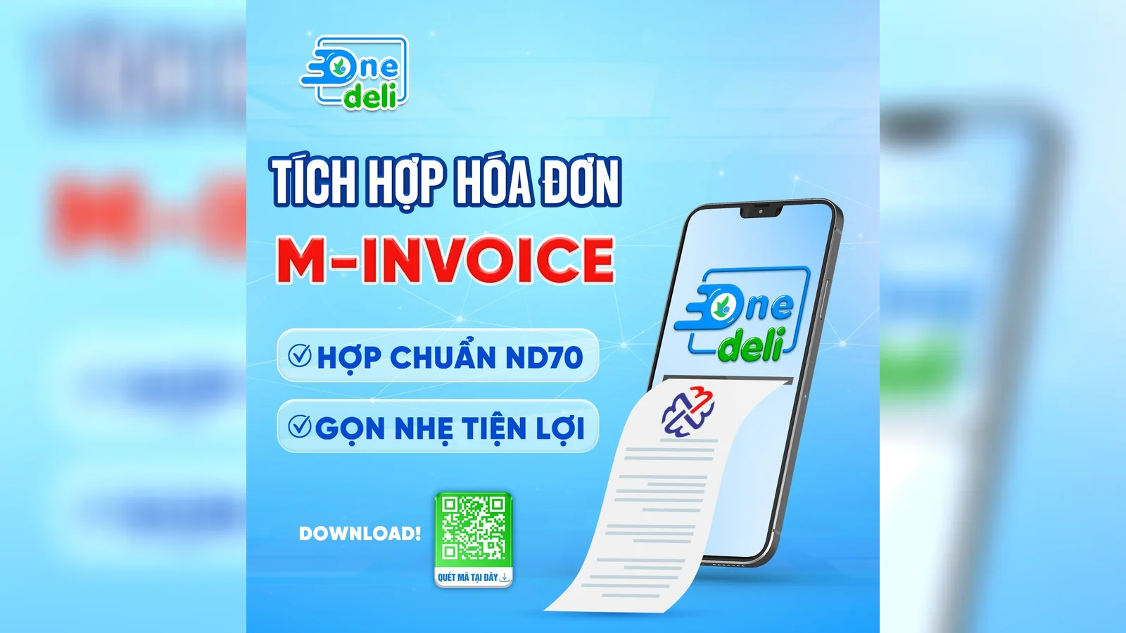 Onedeli tích hợp hóa đơn điện tử M-Invoice