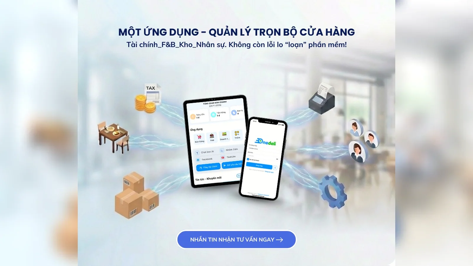 Một ứng dụng quản lý trọn bộ cửa hàng với Onedeli