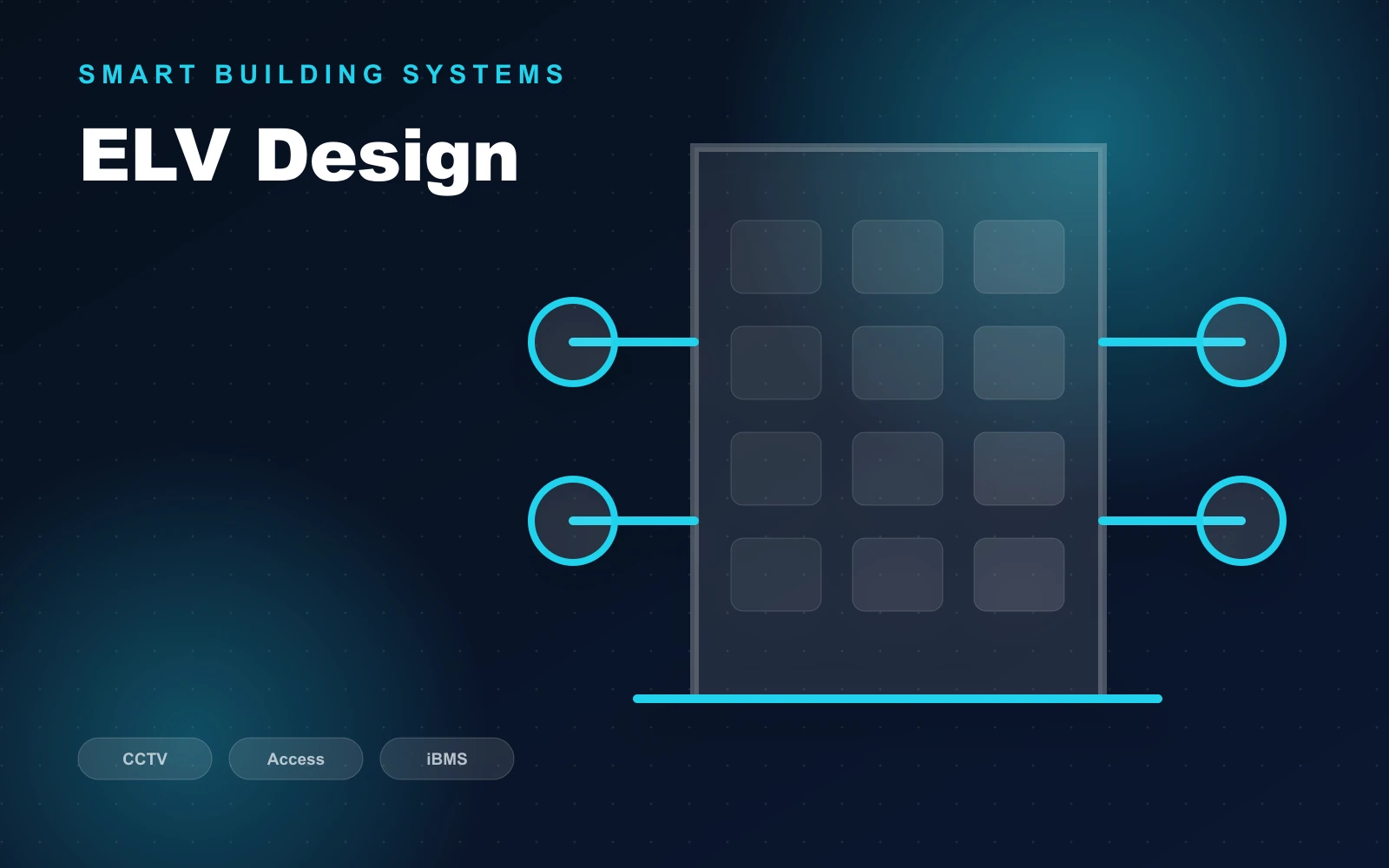 Service building with ELV and iBMS infrastructure