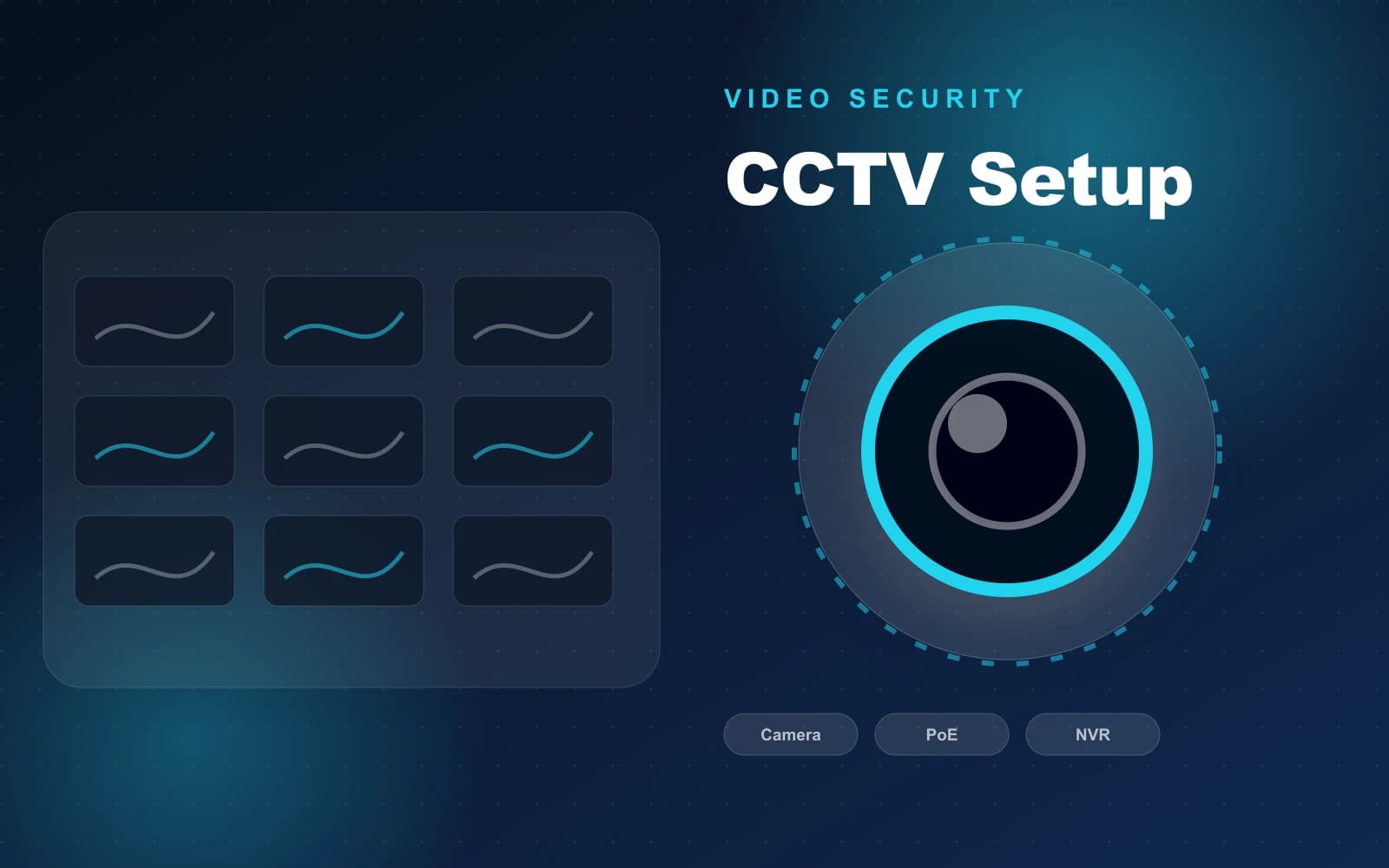 Warehouse with CCTV and network monitoring infrastructure